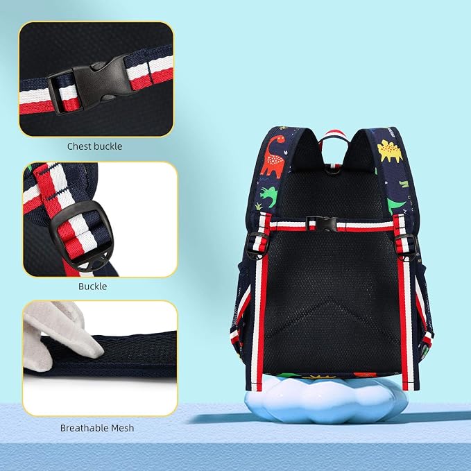 willikiva Cartoon Bus 12 Kindergarten Backpack - Image 7