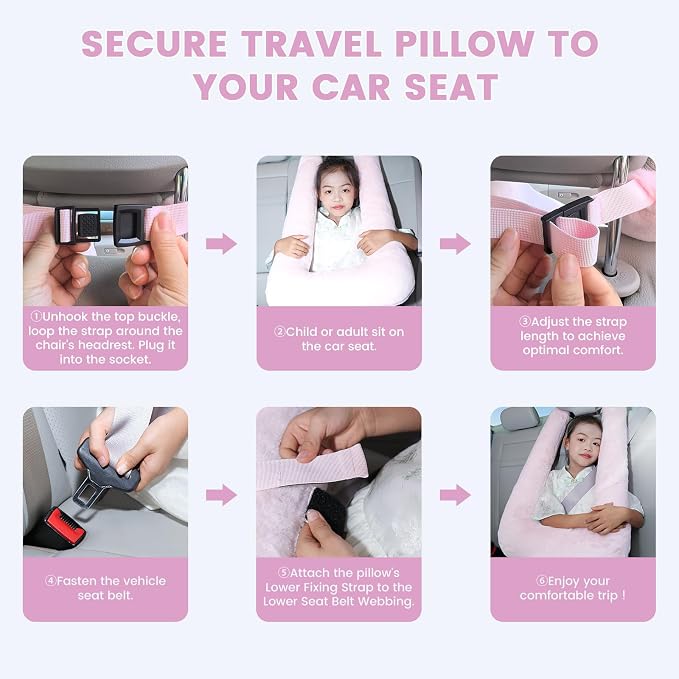 Car Pillow for Kids, Professional Inflatable Kids Car Pillow for Sleeping - Image 5