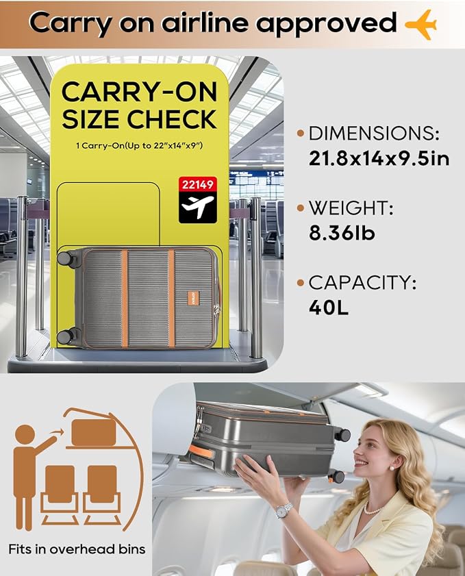 Joyway Carry on Luggage Airline Approved - Image 2