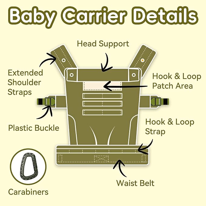 Baby Carrier, Lumbar Support Infant Carrier - Image 3