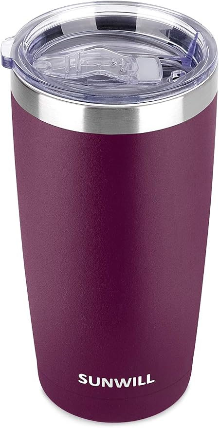 SUNWILL Travel Coffee Tumbler 20 oz, Insulated Mug by SUNWILL