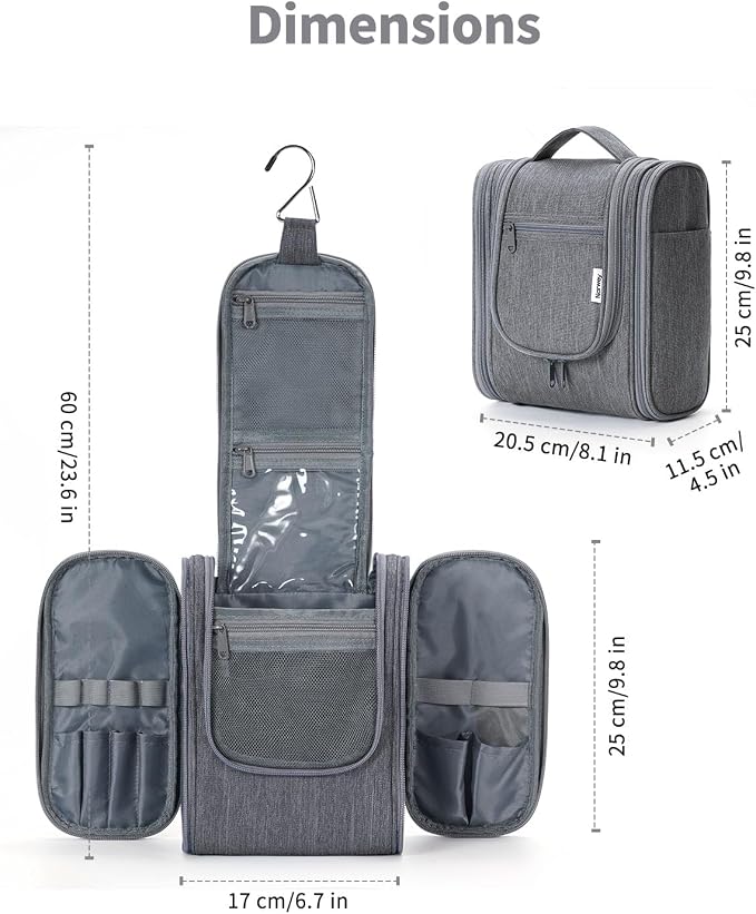 Narwey Small Hanging Toiletry Bag Women Travel Makeup Bag Organizer Toiletries - Image 7