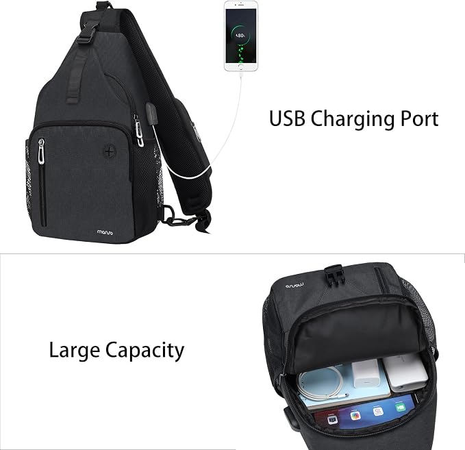 MOSISO Sling Backpack Bag, Crossbody Shoulder Bag Travel Hiking Daypack Chest - Image 2