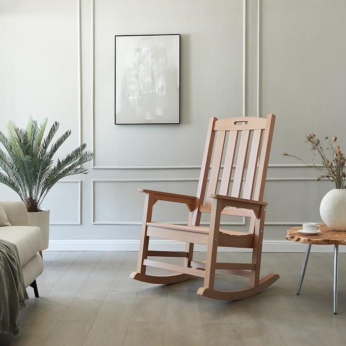 Psilvam Oversized Outdoor Rocking Chair, - Image 6