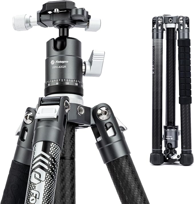 Fotopro 62 Inch Carbon Fiber Tripod by Fotopro