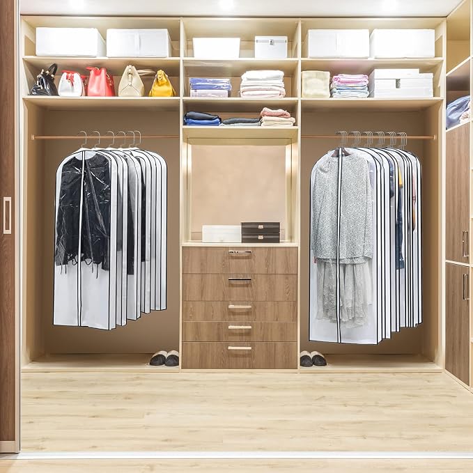 Hanging Clothes Storage with 4" Gusseted Garment Covers - Image 7