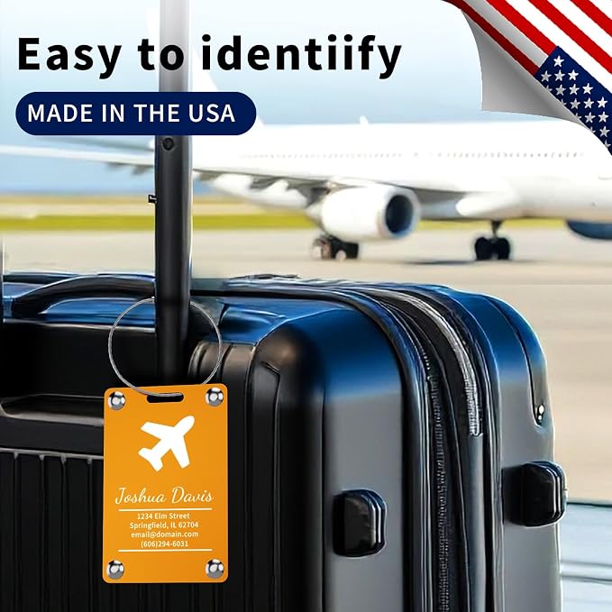 4 Pack Personalized Luggage Tags - Image 5