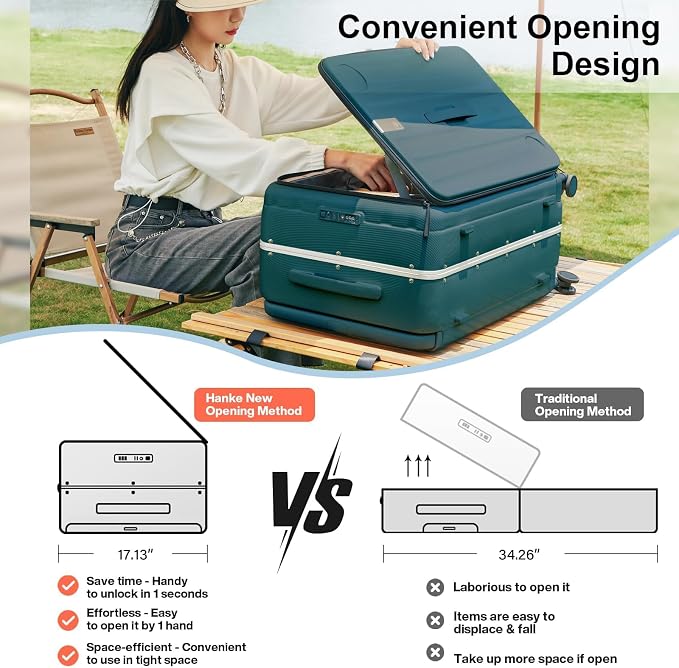 Hanke Multifunctional 26 Inch Hard Shell Suitcases - Image 5