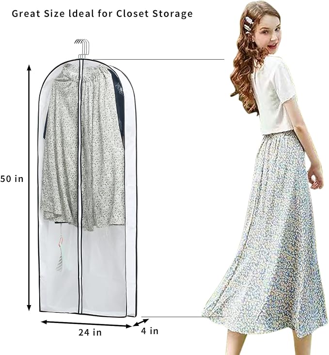 Hanging Clothes Storage with 4" Gusseted Garment Covers - Image 2