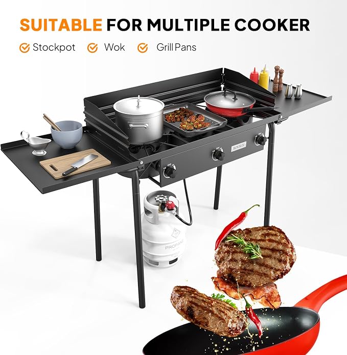 ROVSUN 3 Burner Propane Gas Stove - Image 3