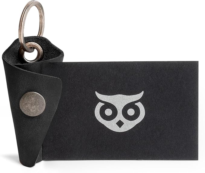 Hide & Drink Full Grain Leather Wrap Keychain, Organizer Snap Closure, Key Ring - Image 5