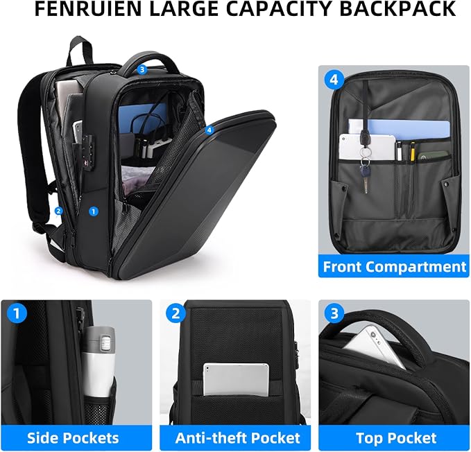 FENRUIEN Anti Theft Laptop Backpack - Image 3