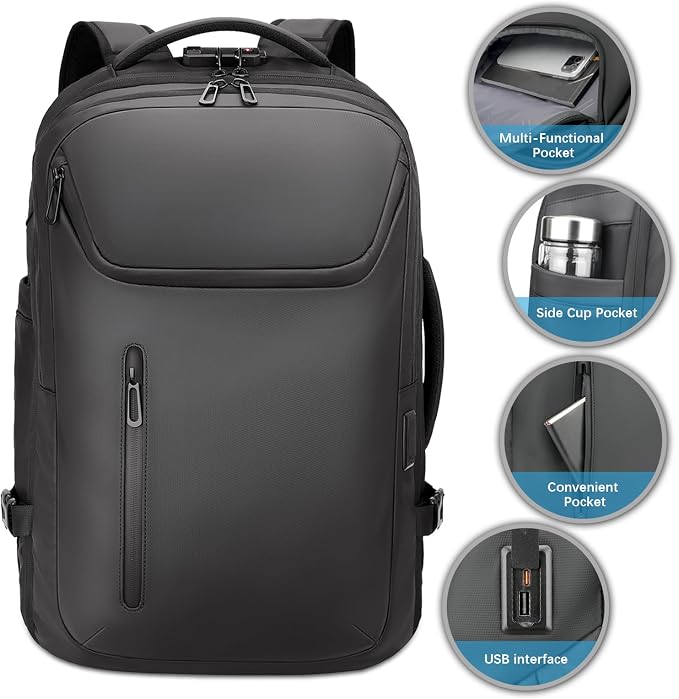 Rolling Backpack, 50L Travel Backpack - Image 5