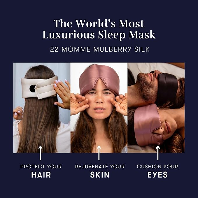 DROWSY Silk Sleep Mask. Face-Hugging, Padded Silk Cocoon - Image 5