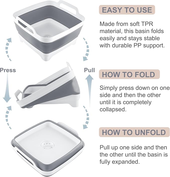 2.4 Gal Collapsible Dish Basin - Image 4