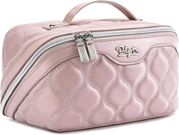 Travel Makeup Bags for Women Cosmetic Bag: Puffy Make up Bags Set of 3 by BOYATU