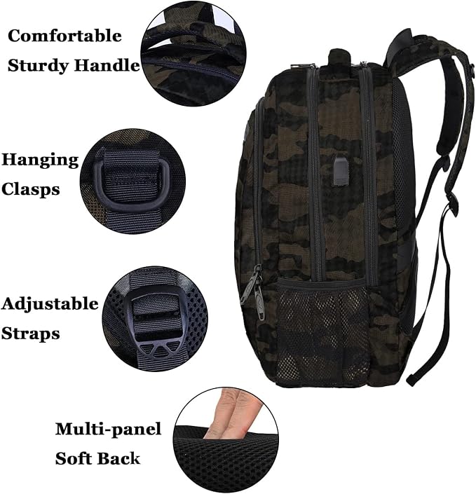 MATEIN 15.6 Inch Laptop Backpack, Sturdy Business Travel Laptop Bagpack - Image 5