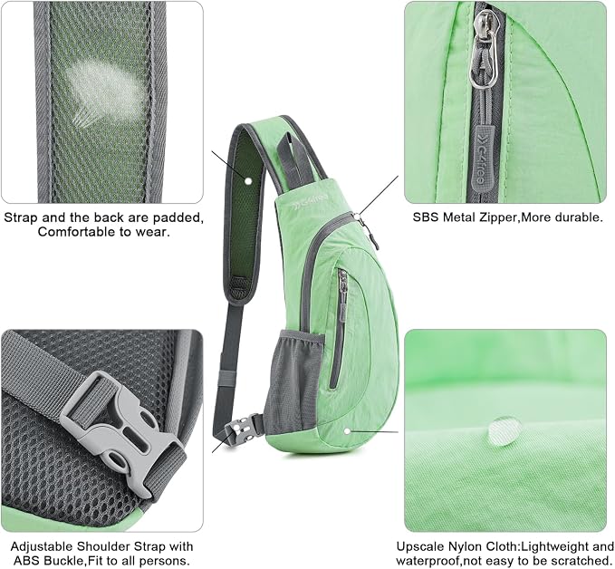 G4Free Sling Bag for Men Women, Small Crossbody Backpack Lightweight Chest - Image 4