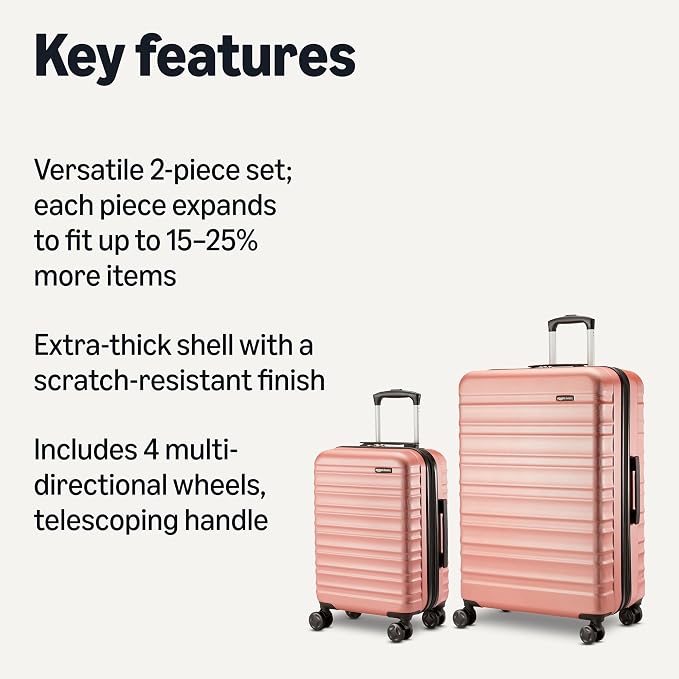 Amazon Basics 2-Piece Set, Hardshell Suitcases - Image 2