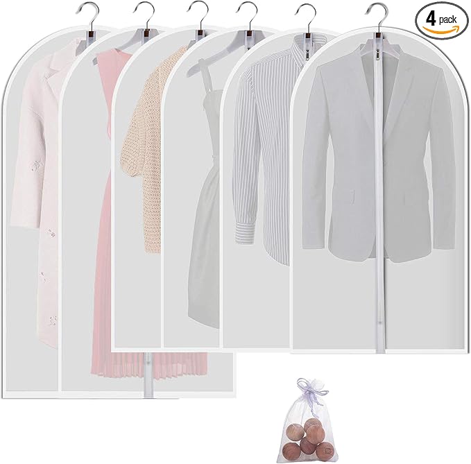 Garment Bags for Hanging Clothes, 6 Pack by MsKitchen
