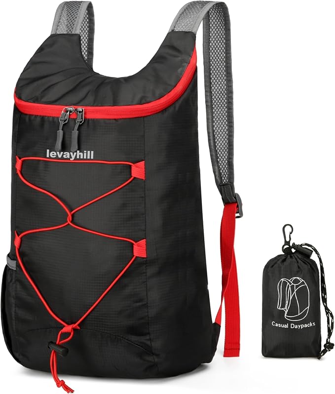 16L Hiking Daypack Lightweight Foldable Travel Backpack Water Repellent Camping by Levayhill
