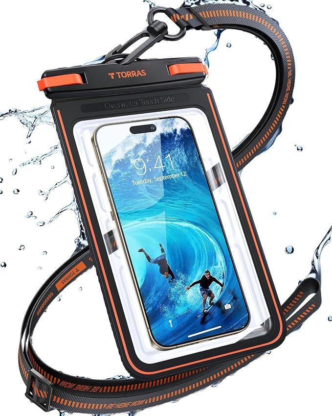 TORRAS IPX8 Waterproof Phone Pouch Floating, Underwater Screen Touchable by TORRAS