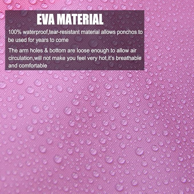 Rain Coats - Reusable EVA Rain Ponchos - Image 3