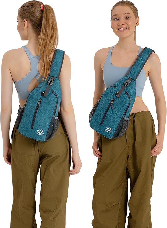WATERFLY Crossbody Sling Backpack Sling Bag Travel Hiking Chest Bag Daypack - Image 6