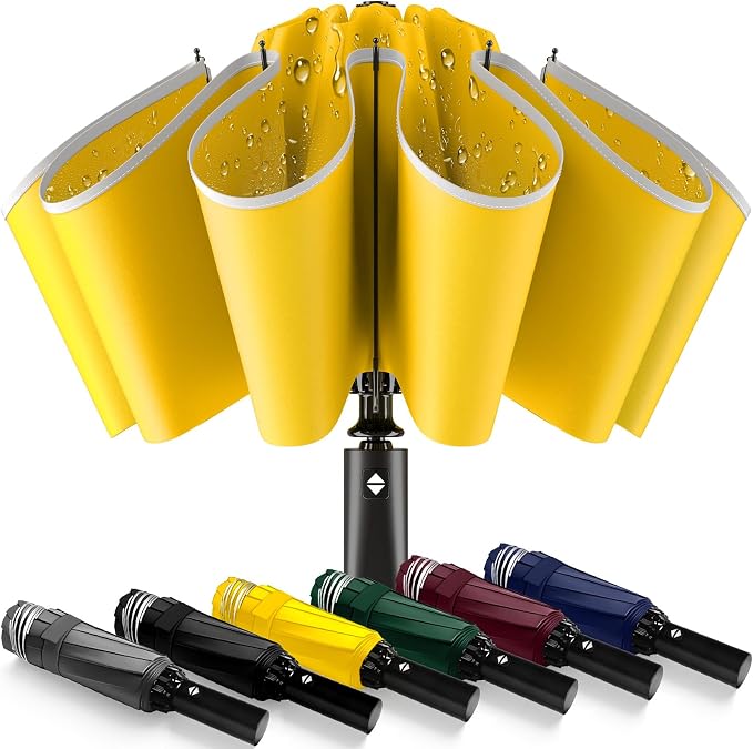 Travel Umbrella Superior, Beautiful & Compact, Large Strong but Light Portable by ExploreBliss