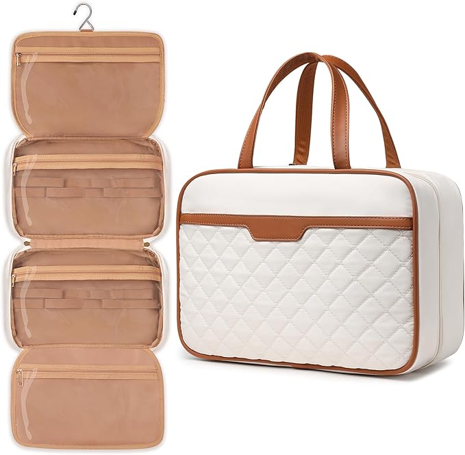 Travel Toiletry Bag for Women Hanging Travel Toiletry Organizer for Full-sized by Boetru