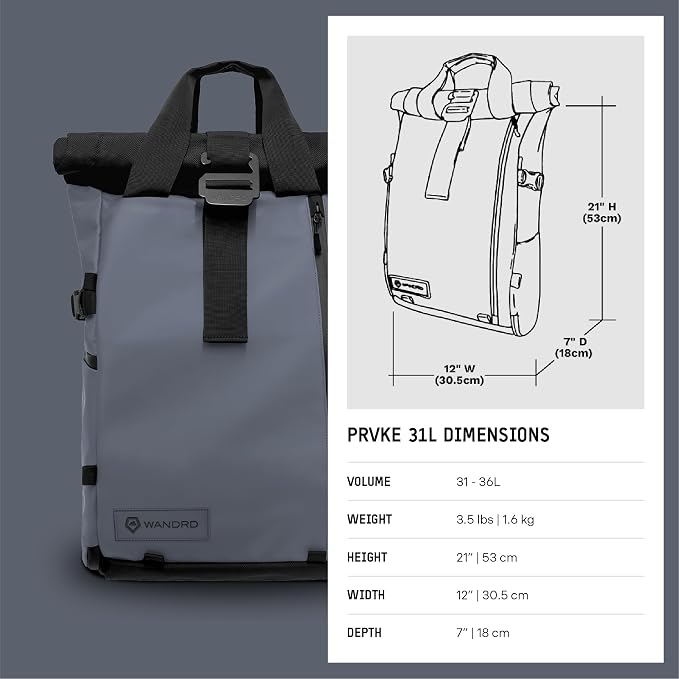 WANDRD PRVKE 31L, V3 Photography Bundle: Weather-Resistant Travel & Camera - Image 7