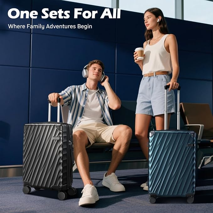 Luggage sets with Spinner Wheels, PC Hard Shell Travel Luggage, Carry On - Image 6