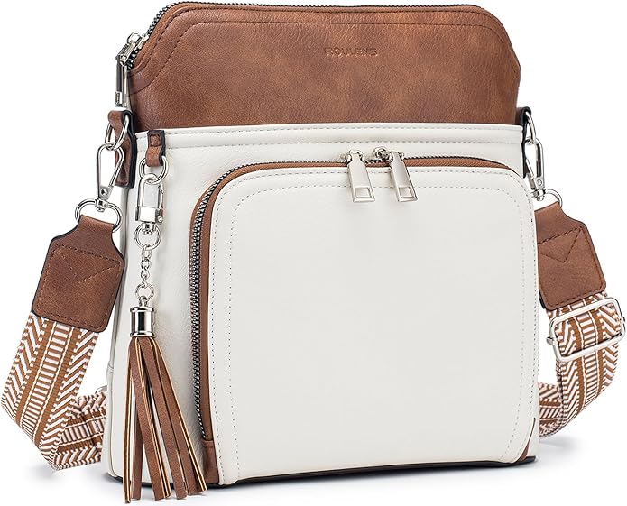 Crossbody Purse for Women, Lightweight Medium Crossbody Bag Soft Leather by Roulens