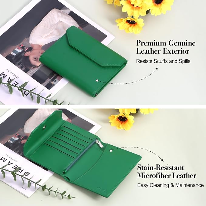 Leather Passport Holder Cover, Passport Book Holder, Rfid Blocking Travel - Image 5