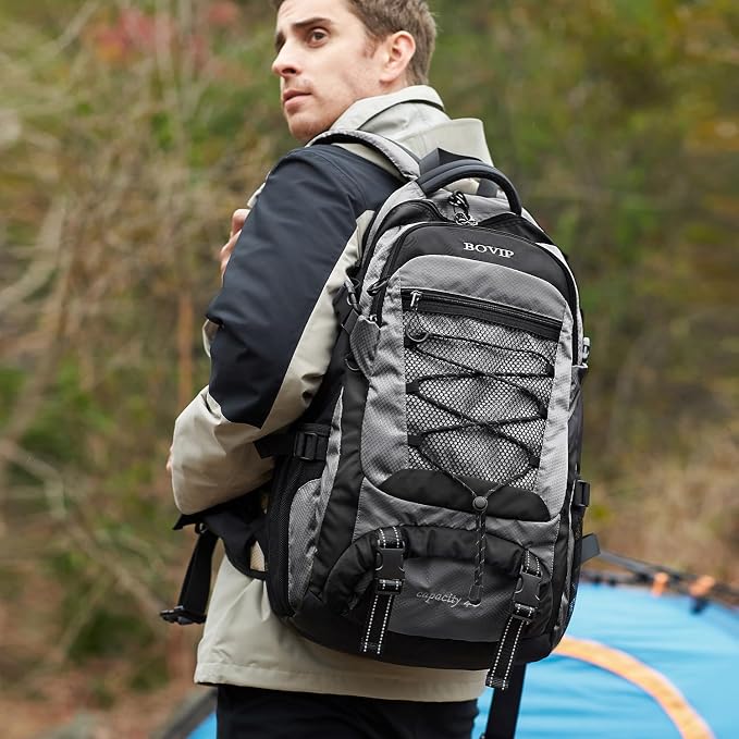 BOVIP 40L Hiking Backpack Waterproof Lightweight Daypack Travel Sports Camping - Image 2