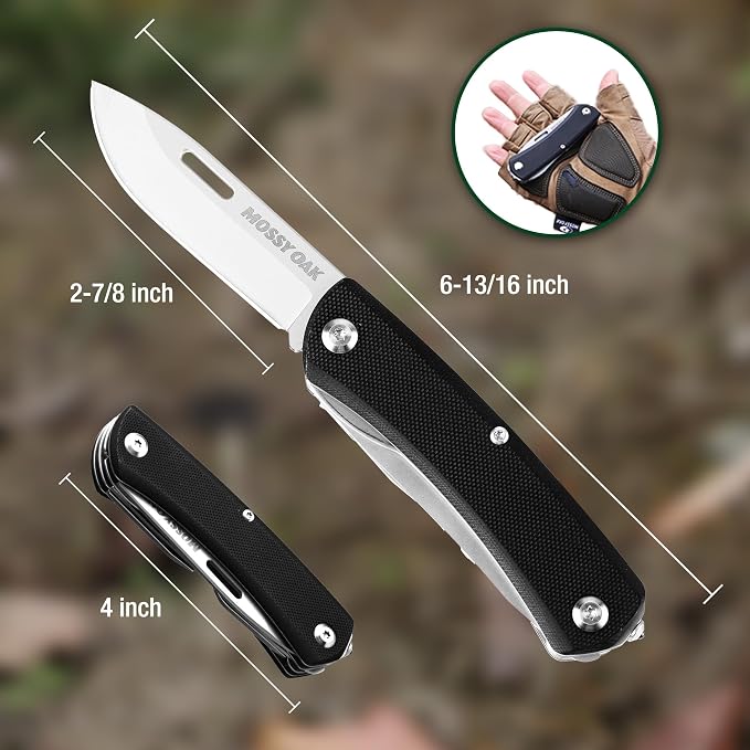 MOSSY OAK Multitool Pocket Knife, 10-in-1 Folding Pocket Knife Multitool - Image 3