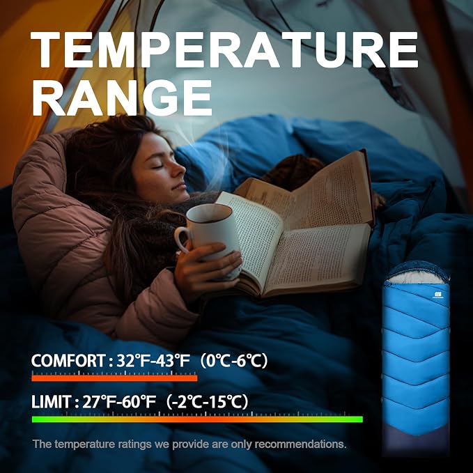 Sleeping Bags for Adults Cold Weather, Waterproof, Lightweight Sleeping Bag for - Image 4
