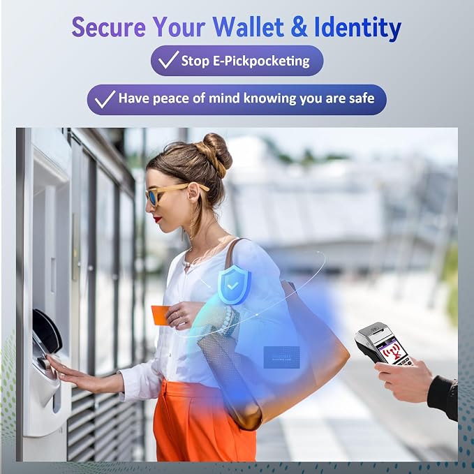 5Pack RFID Blocking Card, Contactless NFC Debit Credit Card Passport Protector - Image 5