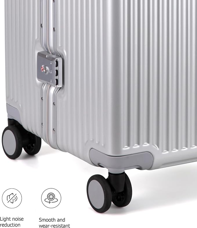 feilario 30in Super Large Captain Aluminum Frame Hardside Spinner Wheels Luggage - Image 7
