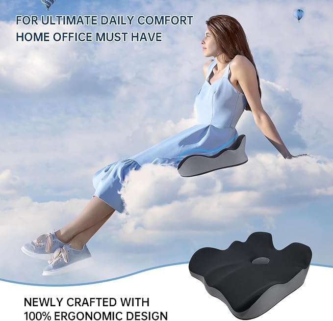 Seat Cushion, X-Large Memory Foam Office Chair Cushion, - Image 2