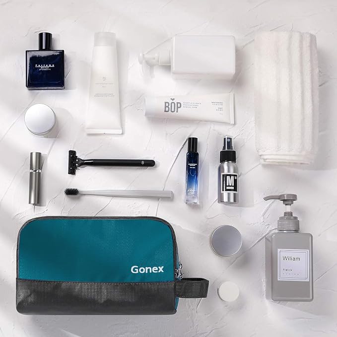 Gonex Travel Toiletry Bag Nylon, Dopp Kit Shaving Bag Toiletry Organizer - Image 6