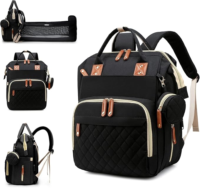 Diaper Bag with Changing Station, Waterproof 3 in 1 Baby Diaper Backpack with by Lamroro