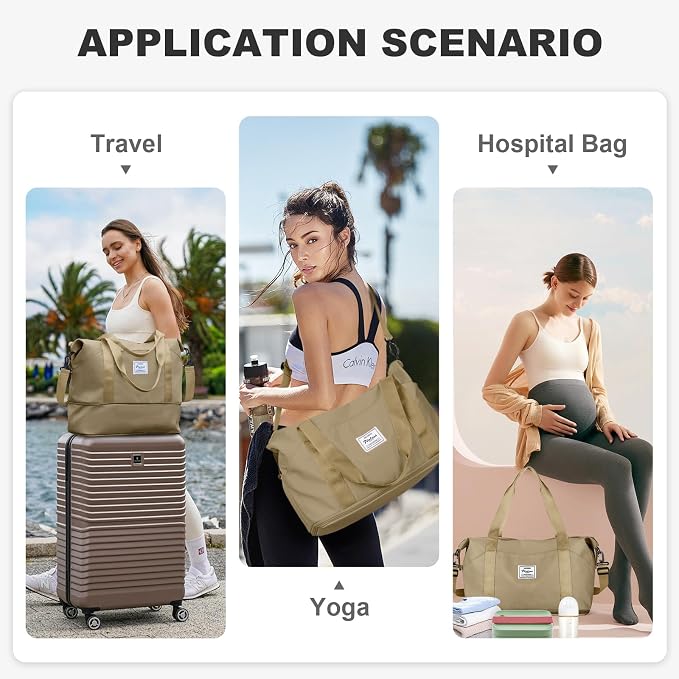Travel Duffel Bag, Sports Tote Gym Bag, Shoulder Weekender Overnight Bag - Image 3