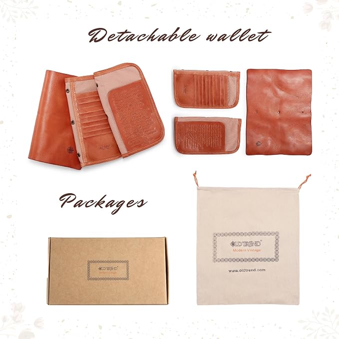 Genuine Leather Nomad Organizer Travel Wallet | Women's Wallet Clutch Passport - Image 6