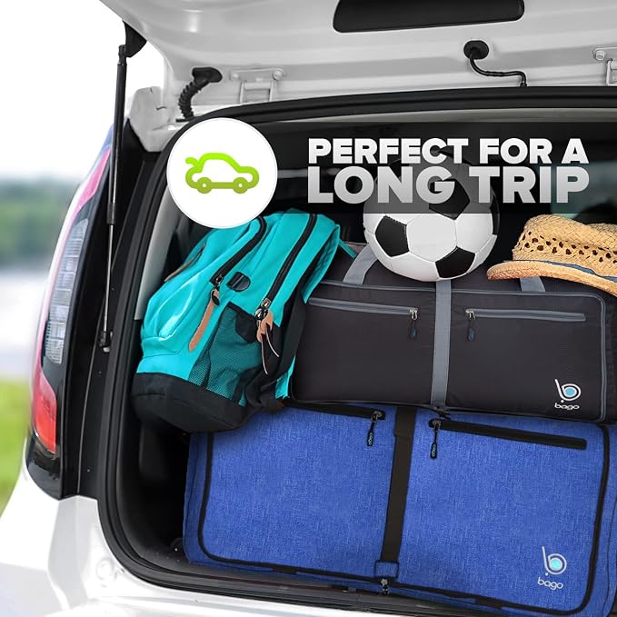 Bago Foldable Duffel Bags for Traveling Women & Men - 60L Medium Packable - Image 5