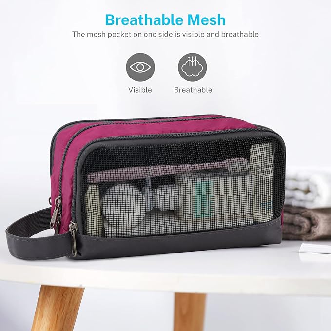 Gonex Travel Toiletry Bag Nylon, Cosmetic Makeup Bag - Image 4