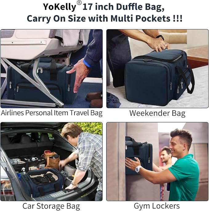 Small Duffel Bag 17 inch Carry On Weekender Bag - Image 2