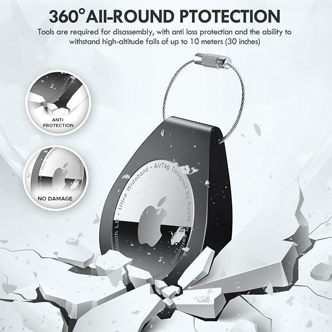 2 Pack AirTag Holders with Keychain - Image 4