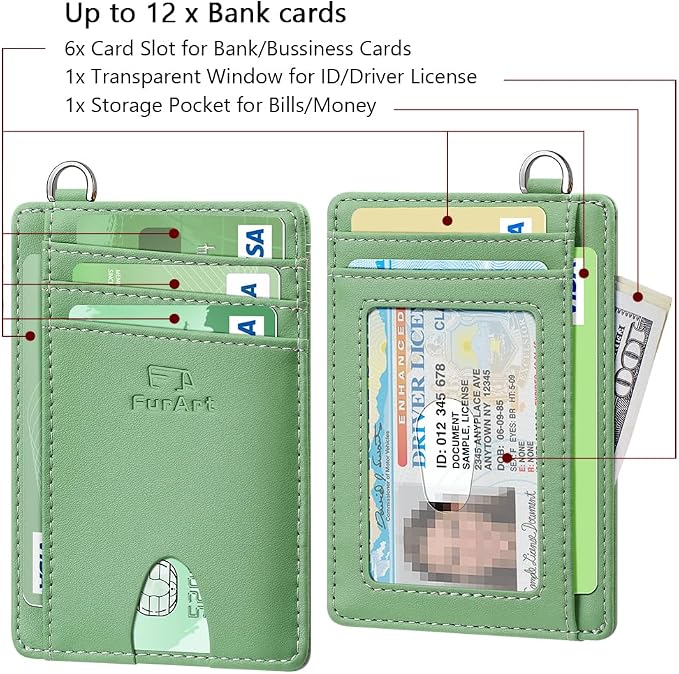 FurArt Slim Minimalist Wallet, Front Pocket Wallets, RFID Blocking, Credit Card - Image 6