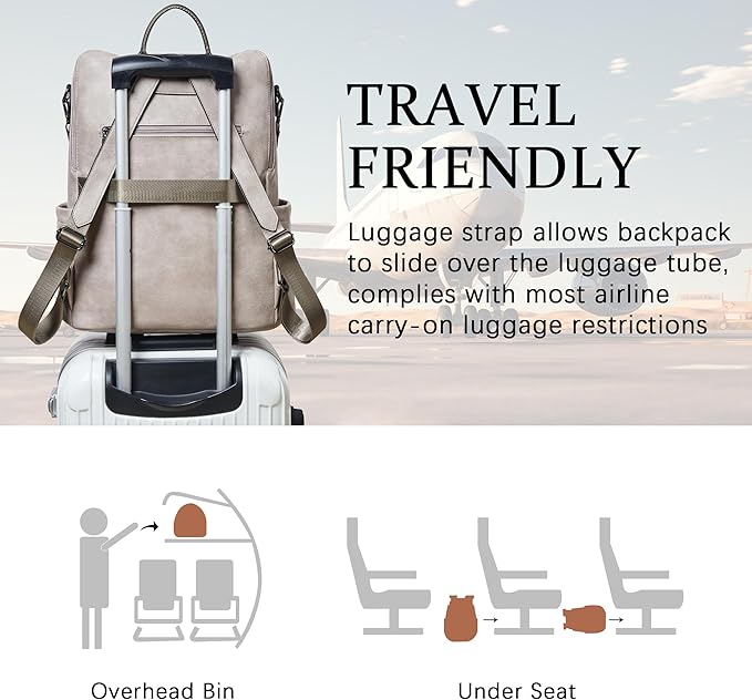 Shrrie Vegan Leather Laptop Backpack - Image 5